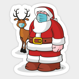 Santa and Rudolf 2020 Sticker